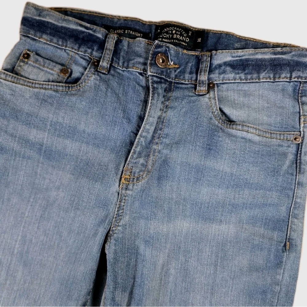 Lucky Brand Girl's Size 16 Mid Rise Classic Straight Jeans Mild Wash